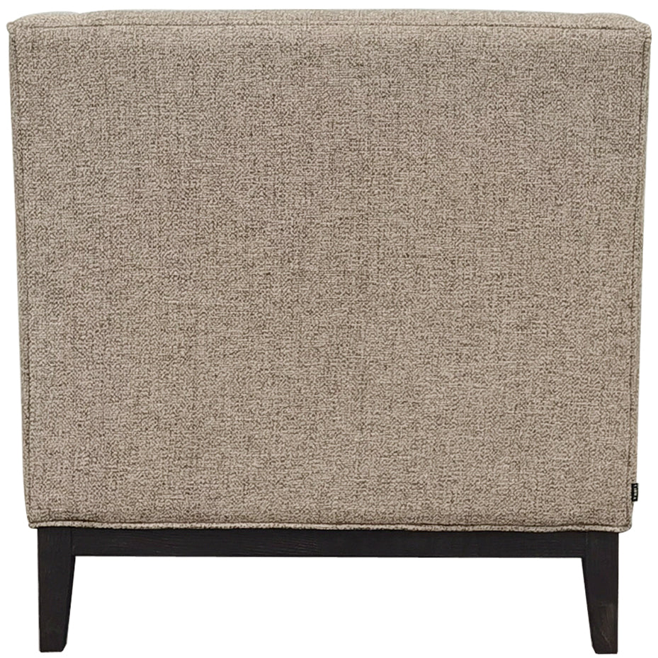 Theodore Dark Taupe Buttoned Armchair